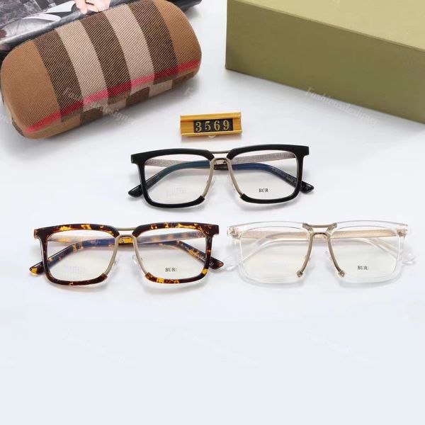 

reading glasses designer trendy golden half-frame burbery glasses luxury transparent lens vintage anti-blue goggles with original case desig, White;black