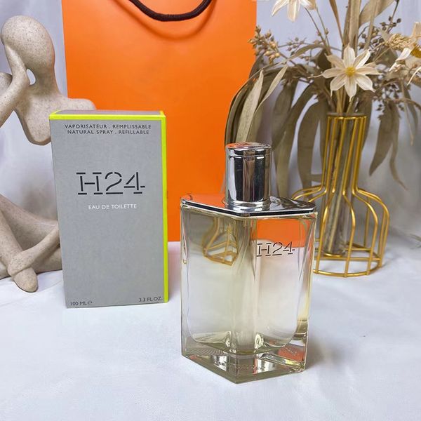 

Cologne for Mens H24 Fragrances Spray 100 ML EDT Perfumes Famous Natural Male Long Lasting pleasant Scent For Gift 3.3 FL.OZ EAU DE TOILETTECC Wholesale