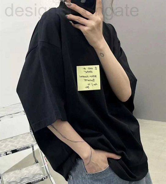 

women's t-shirt designer 2023 new luxury fashion b home convenience sticker black net red men's and loose short sleeve t-shirt 3cu, White