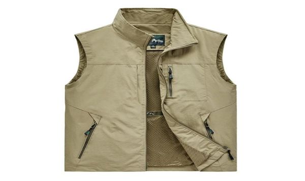 

men039s vests mens jacket sleeveless vest spring summer autumn casual travels hiking work vest multipockets vest waistcoat 5xl4984464, Black;white