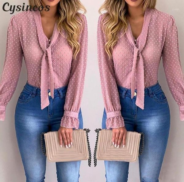 

women blouses fashion long sleeve vneck pink shirt chiffon office blouse slim casual plus size s5xl15730332, White