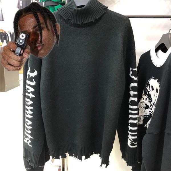 

men's sweaters vetements gothic hoodie men women sleeves woven white letter mark vetements turtleneck vtm sweatshirts 230809, White;black