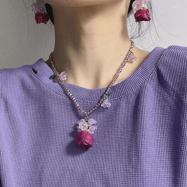 

chains linglan flower necklace temperament clavicle chain, Golden