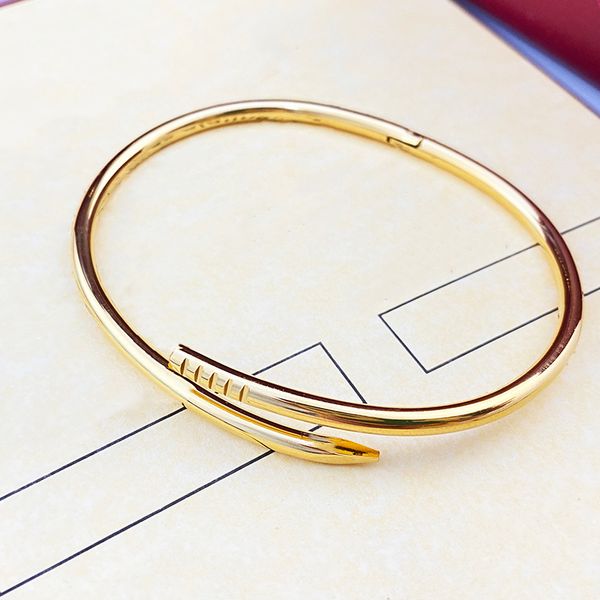 

bangle nail bracelet love bracelet designer jewelry luxurious classic stainless steel metal diamond gold silver plate knot cuff charm for wo, Black