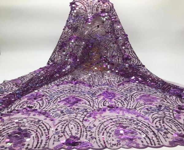 

african lace fabric 2021 french embroidery nigerian 3d sequins net for wedding dress1267977, Black;white