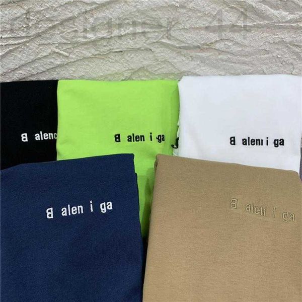 

women's t-shirt designer high edition 2023 summer new luxury fashion b family bb letter embroidery small men and women loose couple sho, White