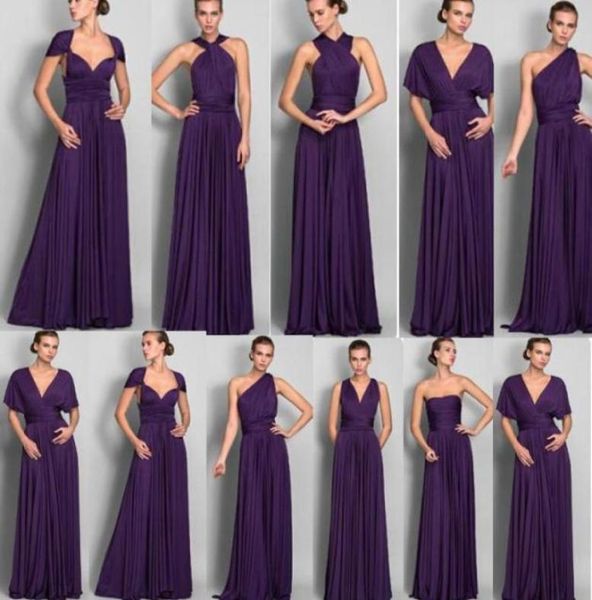 

2018 long bridesmaid convertible dresses aline floor length selling new wedding diy convertible neckline bridesmaid dre768015064995, White;pink