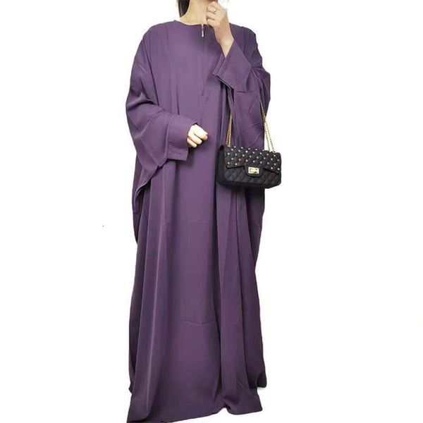 

lanfang clothing womens turkey middle east pure color robe dress, Black;gray
