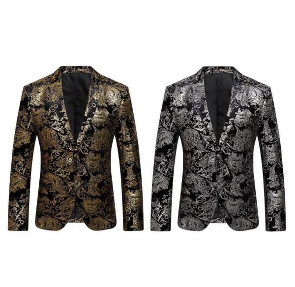 

2018 new male floral jacket suit mens blazers fashion single button suits slim fit party blazers plus size m4xl7917909, White;black