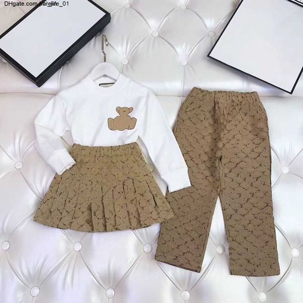 

g clothing sets new designer brand 2-12 years old baby t-shirts boys girls kids suits spring and autumn children sweater cotton tees kids 2, White