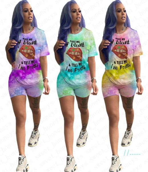 

women039s summer tracksuit gradient print short sleeved pullover tshirt shorts 2 pieces set casual tracksuit s3xl d57171645573139521, White