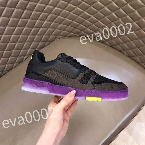 

luxury shoes home trainer sneaker buckle designer men woman leather sneaker causal shoes board shoes trainer rd0804, Black