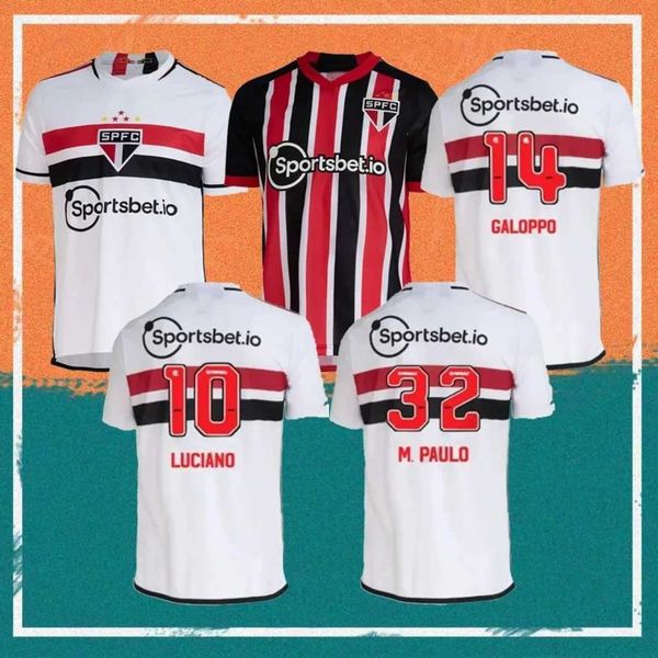 

23/24 sao paulo soccer jerseys 2023 home #9 pablo #10 danlves #11 luciano shirt luan igor gomes brenner away football uniform, Black;yellow