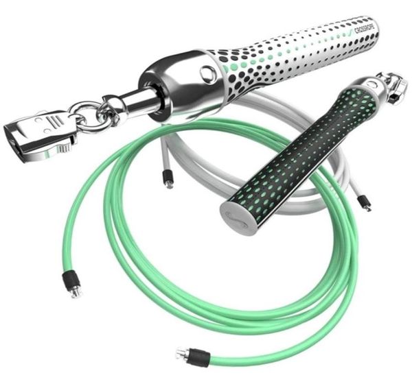 

crossrope jump rope set weighted jump rope high speed selflocking spiral jump rope exercise fitness crossfit 2206234836761