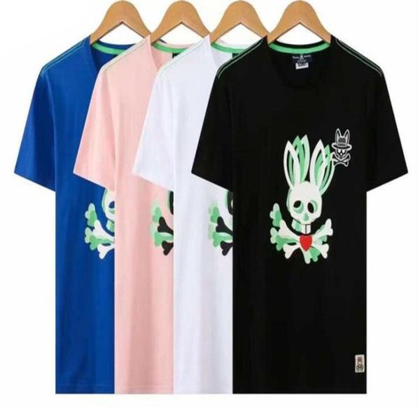 

psychobunny skull rabbit round neck tshirt short sleeve half sleeve bottomed shirt for men and women8446187, White;black