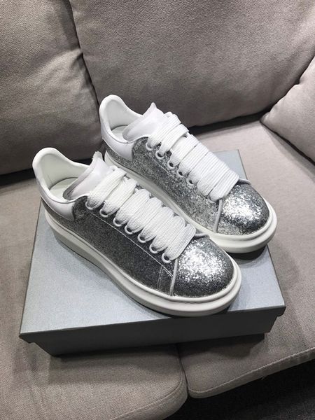 

designer sneakers calfskin casual shoes reflective shoes vintage suede leather trainers all-match stylist sneaker patchwork leisure 0808, Black