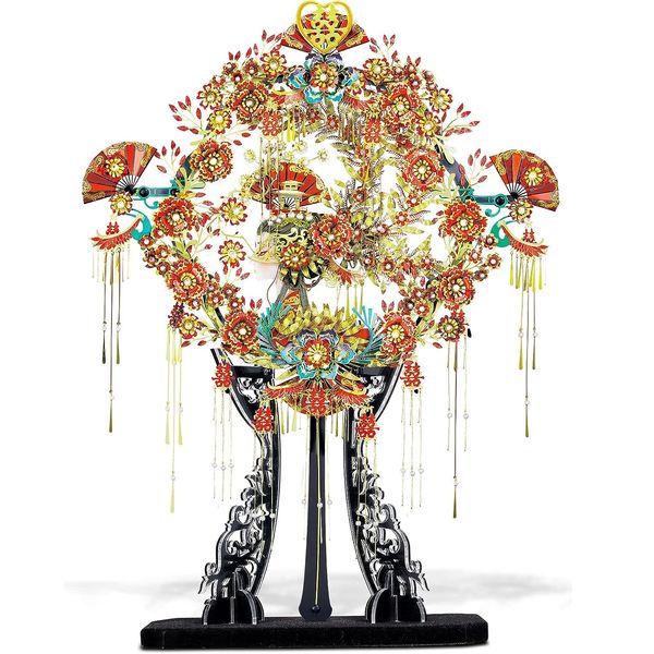 

piececool 3d metal puzzle ancient chinese wedding fan model craft collection brain teaser stress relief toys handmade entertainment for adul