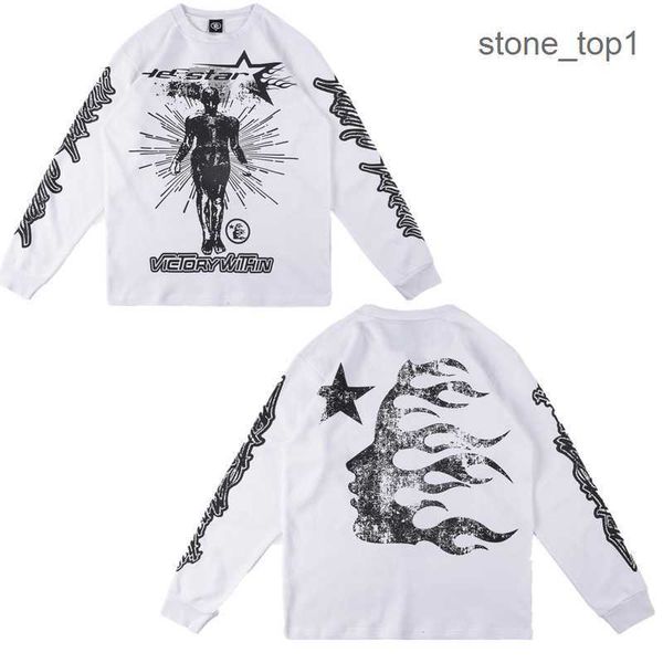 

hellstar hoodie men shark graphic tee pullover letter print long sleeve jumper with pocket mens womens clothing fashion cortiez hoodies tra, Black