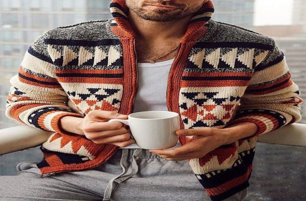 

2021 men winter fashion patchwork knit outwear coat sweater with pocket autumn hooded wool cardigan 4xl sweater jumper1547080, White;black