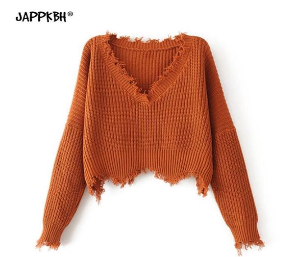 

autumn winter sweater women 2019 v neck warm oversized long sleeve tassel sweater casual solid loose pullover knitted sweaters9582117, White;black