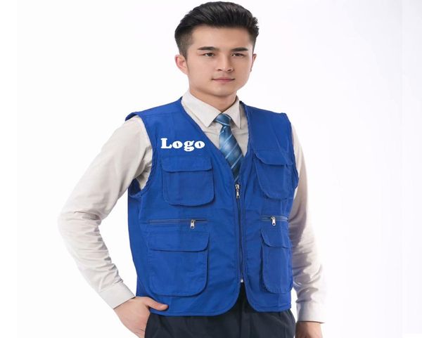 

factory 1pcs custom volunteer waistcoat customized work uniforms printing work vests t2009104349070, Black;white