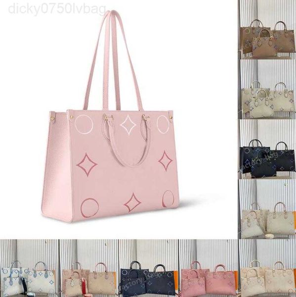 

lvbags classic handbag onthego bag embossing flower tote bags shoulder crossbody purse clutch genuine leather large capacity women letter fl