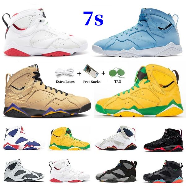 

men 7 basketball shoes 7s flint bordeaux hare sneakers barcelona nights french blue raptors black field purple black patent white metallic s