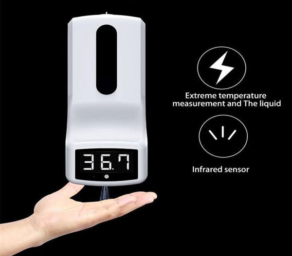 

new k9 noncontact infrared thermometer with automatic liquid soap dispenser smart digital hands washing sanitizer machine3727477