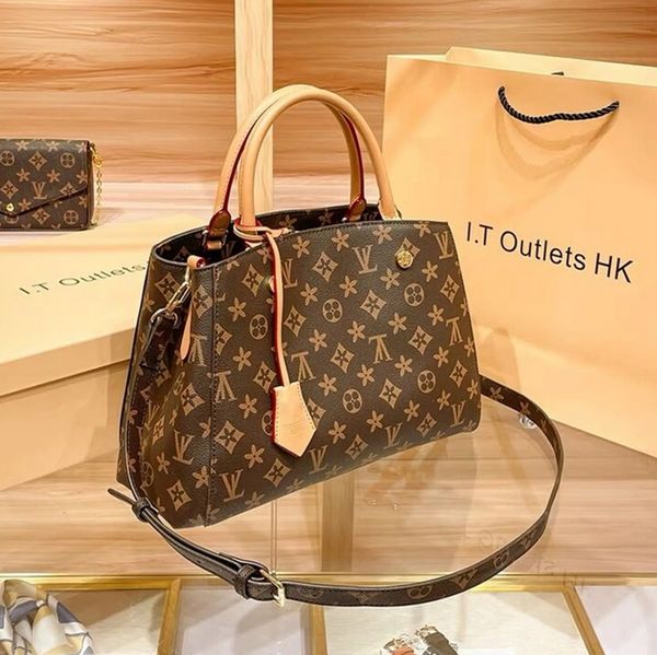 

designer luxury satchel messenger handbag leather strim handles with shoulder strap crossbody bag french bag n41056 purse crossbody bag