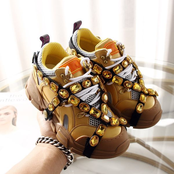 

designer outdoor shoes woman shoes leather lace up men fashion platform oversized sneakers white 0808, Black