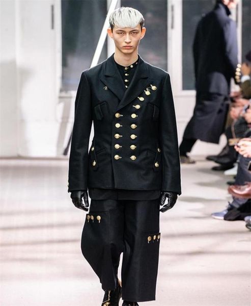 

customizable new men039s clothing yamamoto personality loose suit two doublebreasted simple casual suit4191139, White;black