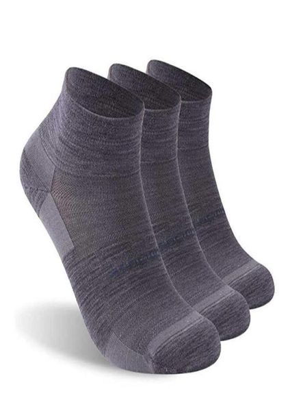

3 pairs athletic running socks zealwood merino wool antiblister cushion hiking socks h0911359d5744108, Black