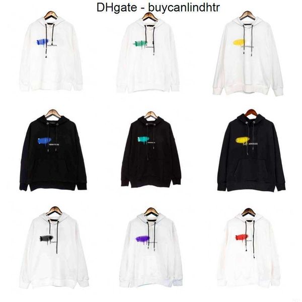 

21ss mens women designer angels hoodie sweater sweatshirts streetwear t shirt goose canada jackets pa of ow white fog palms bear hoodies za7, Black