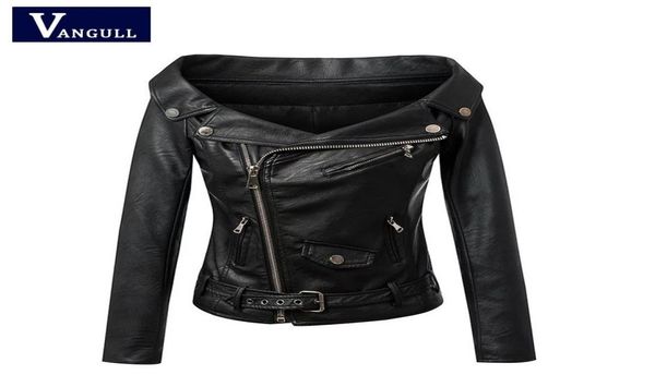 

woman shoulder faux leather jacket women motorcycle jacket 2016 spring autumn outerwear coats short zipper basic jackets y2001012069146, Black;brown