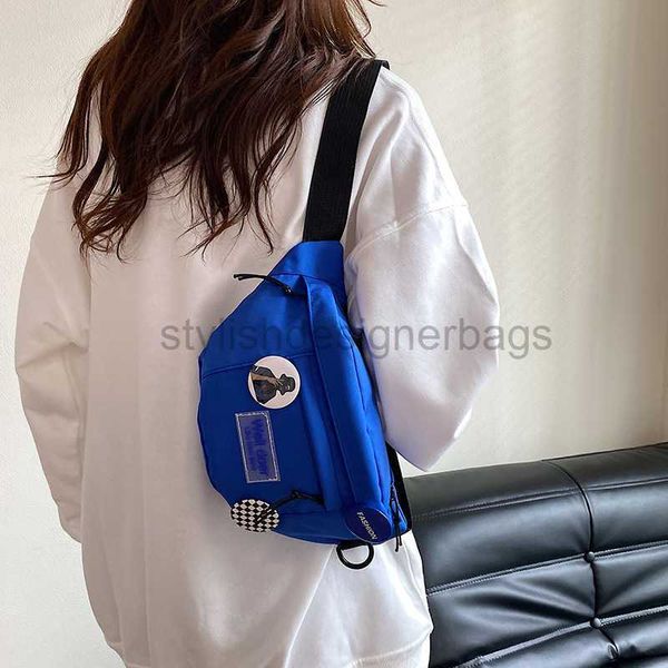 

waist bags women's chest bag 2023 trendy workwear women's bag solid color korean edition simple oblique cross sports waist bagstyl