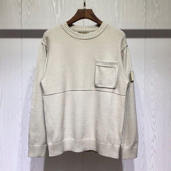 

men's sweaters vintage sweater men clothing pocket 8816 oversized knitted pullovers jersey autumn winter korean round neck armband blac, White;black