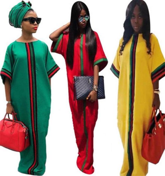 

casual traditional african long maxi dress summer digital printing half sleeved robe gowns dresses loose plus size women clothing 2899691, Black;gray