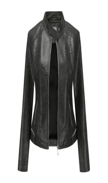 

women outerwear coats jackets fashion warm ladies short coat leather jacket parka zipper overcoat outwear coat m8401577004, Black;brown