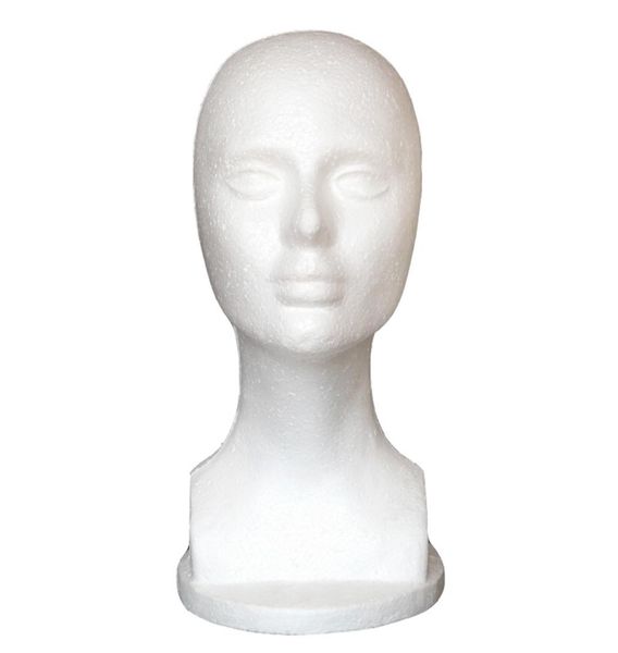 

shiping male mannequin head hat display wig training head model display he3015589, White