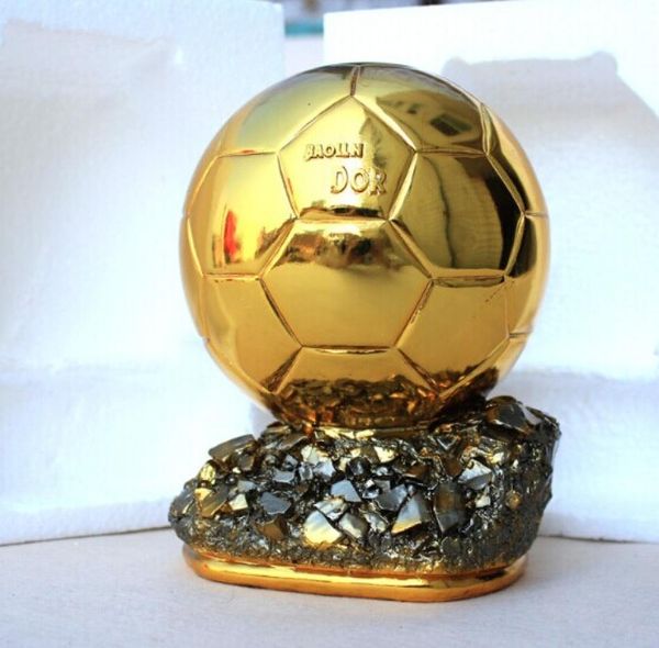 

19cm ballon d039or trophy for resin player awards golden ball soccer trophy mr football trophy ballon dor1735189