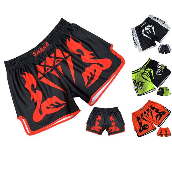 

men's shorts fight short sleeve shorts gym fighting, White;black