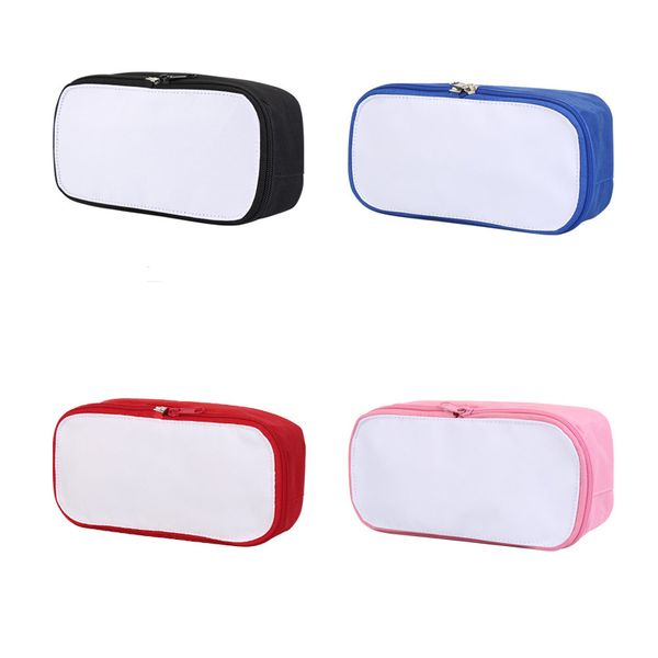 

dhl50pcs stuff sacks sublimation diy white blank single layer student polyester large capacity pencil bags mix color