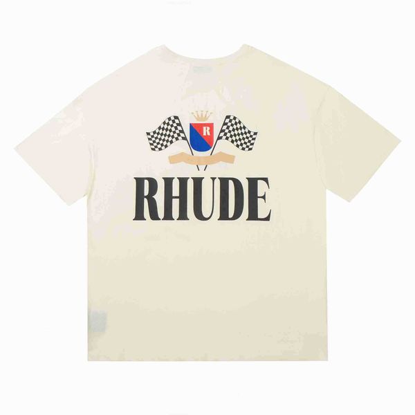 

men women 1 1 t-shirt apricot track print short sleeve tee rhude t shirt, White;black