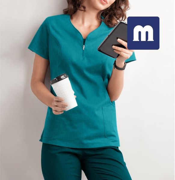 

medigo005 medical uniform women and man scrubs hospital uniform set medical scrubs and pants6091288, White