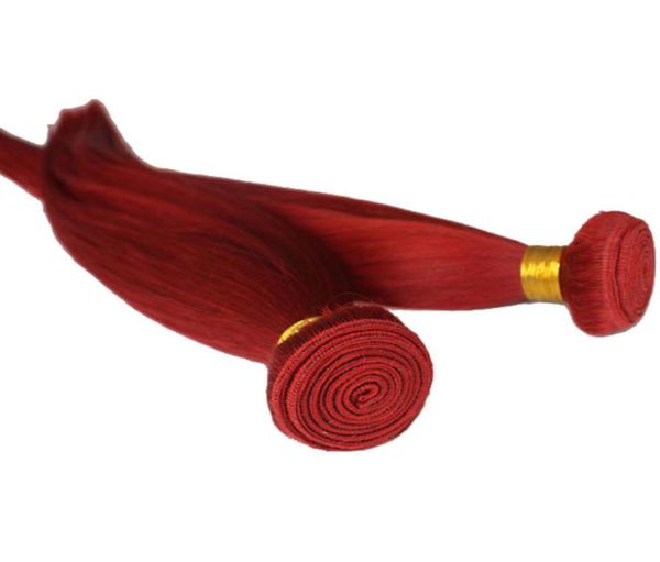 

quality 100 human remy hair 12 28 red color hair weft straight wave hair extensions3292655, Black
