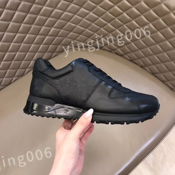 

luxury fashion men casuals shoes thick bottoms running sneakers popular low leather designer outdoor run casual athletic shoes 39-45 rd0806, Black