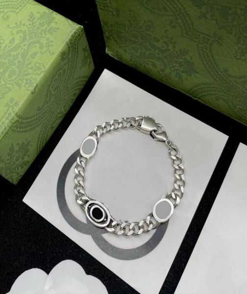 

men women cuban bracelet classic bangle for gift designer stainless steel silver letter bangles jewelry women punk br1858923, Golden;silver