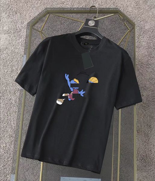 

designer famous mens t shirt letter print round neck short sleeve black white fashion men women tees#15, White;black