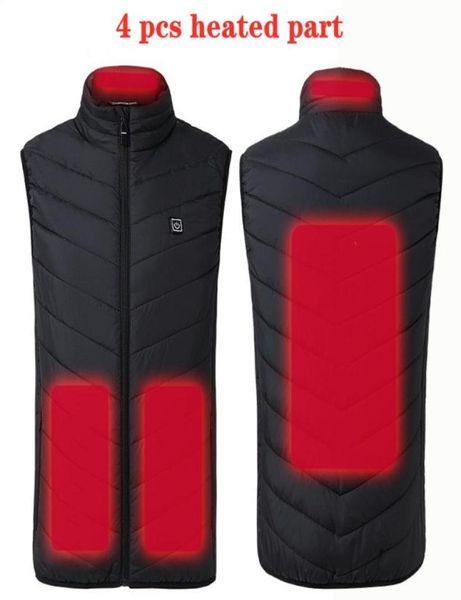 

qnpqyx new 9 places heated vest men women usb heated jacket heating vest thermal clothing hunting vest winter heating jacket black4038263, Black;white