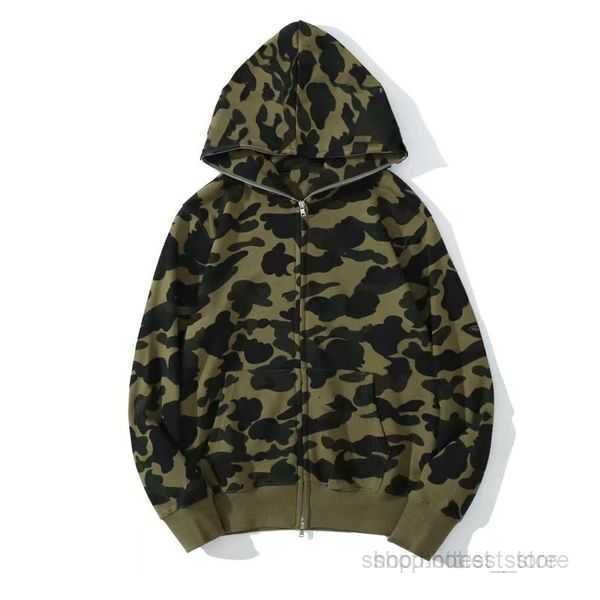 

designer shark mens hoodie camouflage women popular tracksuit pattern sportwear zip up hoodies jacket size s-xxxl2 7 tgu8, Black